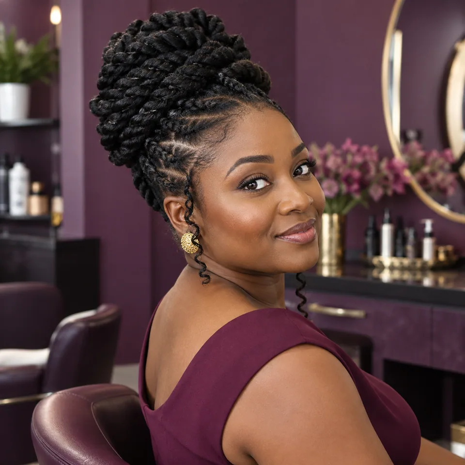 Illustrative natural hair styling for Dweniva Beauty