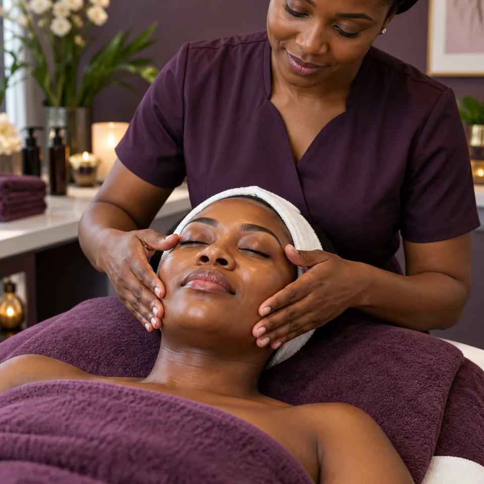 Illustrative glow facial for Dweniva Beauty