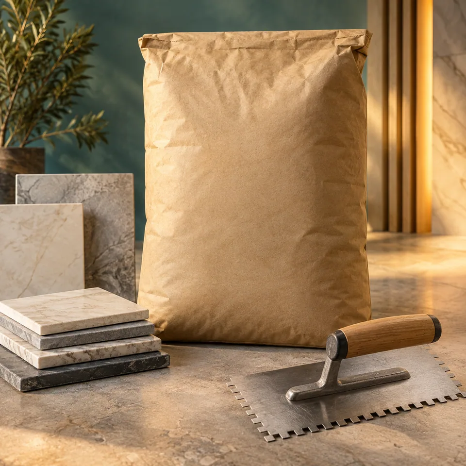Illustrative tile adhesive for Dweniva Build
